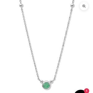 NWT Anzie Elegant Silver and emerald Necklace